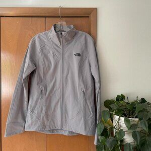 light grey North Face Windwall jacket